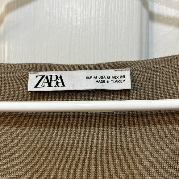 Zara Oversized Tunic Sweater Size M Boho Lagenlook Casual Quirky Hippie V Neck - Picture 3 of 9